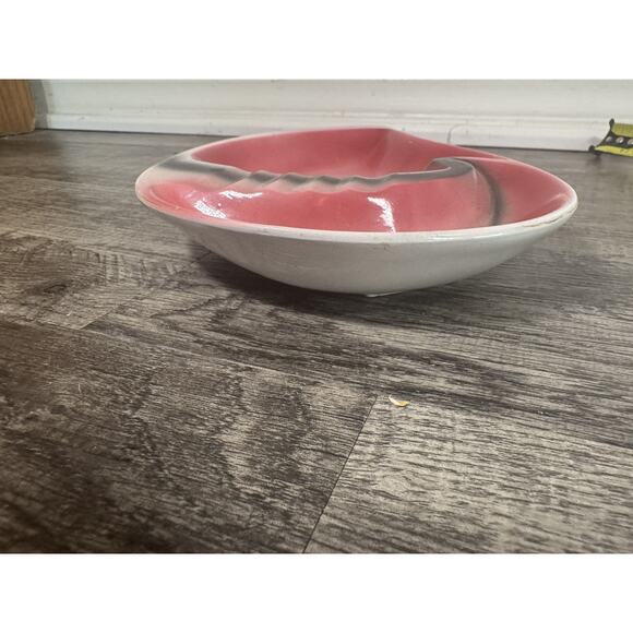 Vintage MCM Ashtray Cosmic Atomic Pink Black White Lot Of 2 1950s Ceramic Kitsch - Picture 10 of 16